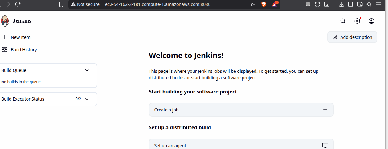 Figure 3 — Interface Jenkins opérationnelle sur ec2-ci|717x303